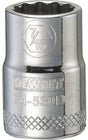 DEWALT DWMT74530OSP Hand Socket, 7/16 in Socket, 3/8 in Drive, 12-Point, Vanadium Steel, Polished Chrome