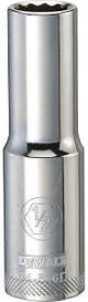 DEWALT DWMT74536OSP Drive Socket, 1/2 in Socket, 1/2 in Drive, 12-Point, Vanadium Steel, Polished Chrome