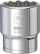 DEWALT DWMT74601OSP Drive Socket, 1-5/16 in Socket, 3/4 in Drive, 12-Point, Vanadium Steel, Polished Chrome