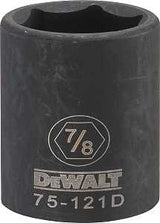 DEWALT DWMT75121OSP Deep Impact Socket, 7/8 in Socket, 1/2 in Drive, 6-Point, Steel, Black Oxide