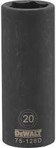 DEWALT DWMT75128OSP Deep Impact Socket, 20 mm Socket, 1/2 in Drive, 6-Point, Steel, Black Oxide