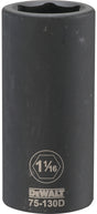 DEWALT DWMT75130OSP Impact Socket, 1-1/16 in Socket, 3/4 in Drive, 6-Point, CR-440 Steel, Black Oxide