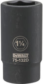 DEWALT DWMT75132OSP Impact Socket, 1-1/4 in Socket, 3/4 in Drive, 6-Point, CR-440 Steel, Black Oxide