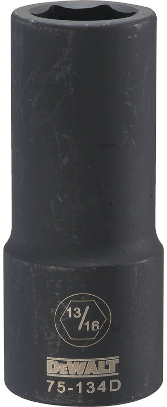 DEWALT DWMT75134OSP Impact Socket, 13/16 in Socket, 3/4 in Drive, 6-Point, CR-440 Steel, Black Oxide