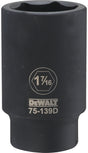 DEWALT DWMT75139OSP Impact Socket, 1-7/16 in Socket, 3/4 in Drive, 6-Point, CR-440 Steel, Black Oxide