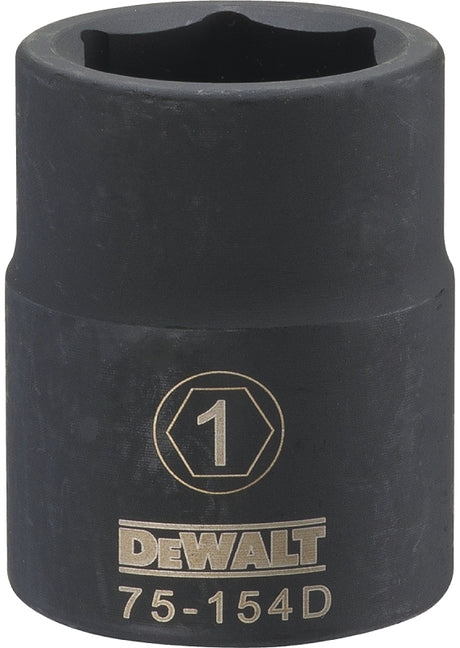 DEWALT DWMT75154OSP Impact Socket, 1 in Socket, 3/4 in Drive, 6-Point, CR-440 Steel, Black Oxide