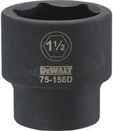 DEWALT DWMT75156OSP Impact Socket, 1-1/2 in Socket, 3/4 in Drive, 6-Point, CR-440 Steel, Black Oxide