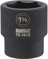 DEWALT DWMT75161OSP Impact Socket, 1-3/8 in Socket, 3/4 in Drive, 6-Point, CR-440 Steel, Black Oxide