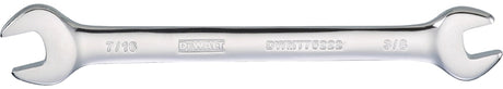 DEWALT DWMT75222OSP Open End Wrench, SAE, 3/8 x 7/16 in Head, 6-5/32 in L, Polished Chrome