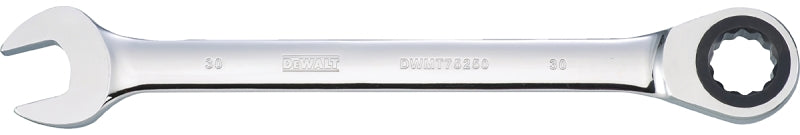 DEWALT DWMT75250OSP Combination Wrench, Metric, 30 mm Head, 16-23/32 in L, Chrome, Comfort-Grip Handle