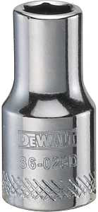 DEWALT DWMT86023OSP Hand Socket, 7/32 in Socket, 1/4 in Drive, 6-Point, Vanadium Steel, Polished Chrome