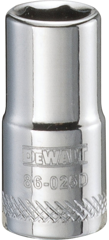 DEWALT DWMT86025OSP Hand Socket, 9/32 in Socket, 1/4 in Drive, 6-Point, Vanadium Steel, Polished Chrome