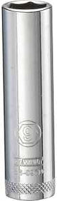 DEWALT DWMT86097OSP Drive Socket, 9 mm Socket, 1/4 in Drive, 6-Point, Steel, Polished Chrome Vanadium