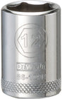 DEWALT DWMT86109OSP Hand Socket, 12 mm Socket, 1/4 in Drive, 6-Point, Vanadium Steel, Polished Chrome