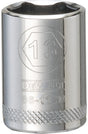 DEWALT DWMT86112OSP Hand Socket, 13 mm Socket, 1/4 in Drive, 6-Point, Vanadium Steel, Polished Chrome