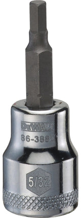 DEWALT DWMT86388OSP Fractional Hex Bit Socket, 5/32 in Tip, 3/8 in Drive, Polished Chrome Vanadium, 1-31/32 in OAL