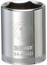 DEWALT DWMT86455OSP Drive Socket, 1 in Socket, 1/2 in Drive, 6-Point, Steel, Polished Chrome Vanadium