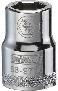 DEWALT DWMT88976OSP Hand Socket, 3/8 in Socket, 3/8 in Drive, 6-Point, Vanadium Steel, Polished Chrome