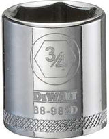 DEWALT DWMT88982OSP Hand Socket, 3/4 in Socket, 3/8 in Drive, 6-Point, Vanadium Steel, Polished Chrome