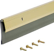 M-D 05744 Door Sweep, Bright Gold Flange, 36 in L, 1/4 in W, Aluminum Flange, Vinyl Insert