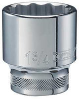 DEWALT DWMT74641OSP Hand Socket, 1-3/4 in Socket, 3/4 in Drive, 12-Point, Vanadium Steel, Polished Chrome