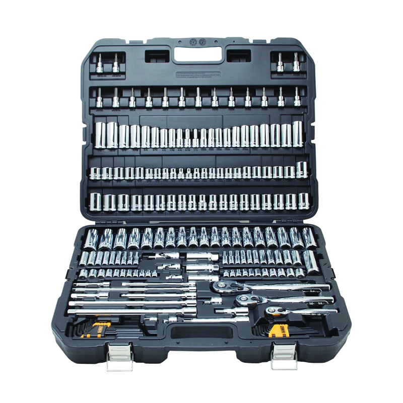 DEWALT DWMT75049 Mechanics Tool Set, 192-Piece, Chrome Vanadium, Polished Chrome Vanadium