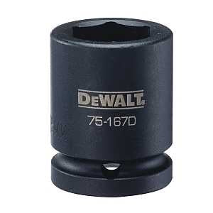 DEWALT DWMT75167OSP Impact Socket, 25 mm Socket, 3/4 in Drive, 6-Point, CR-440 Steel, Black Oxide