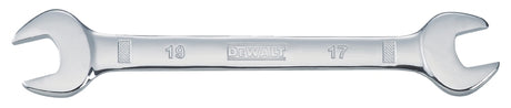 DEWALT DWMT75436OSP Open End Wrench, Metric, 17 x 19 mm Head, 8-11/16 in L, Polished Chrome