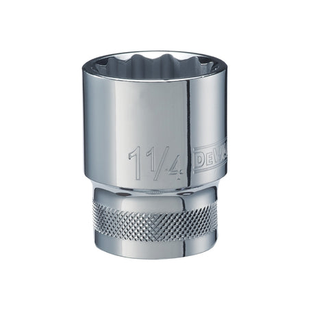 DEWALT DWMT75439OSP Hand Socket, 1-1/4 in Socket, 3/4 in Drive, 12-Point, Vanadium Steel, Polished Chrome