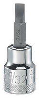 DEWALT DWMT75451OSP Slotted Screwdriver Bit Socket, 7/32 in Tip, 3/8 in Drive, Polished Chrome Vanadium