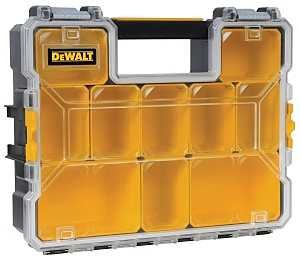 DEWALT DWST14825 Organizer, 17-1/2 in W, 4-1/2 in H, 10-Drawer, Polycarbonate, Black/Yellow