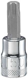 DEWALT DWMT74619OSP Torx Bit Socket, T50 Tip, 3/8 in Drive, Polished Chrome Vanadium