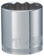 DEWALT DWMT86474OSP Hand Socket, 1-1/4 in Socket, 1/2 in Drive, 12-Point, Vanadium Steel, Polished Chrome