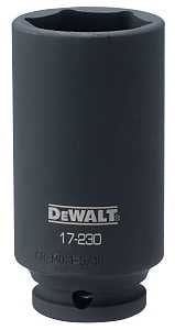 DEWALT DWMT17230B Impact Socket, 1/2 in Drive, 6-Point, CR-440 Steel, Black Oxide