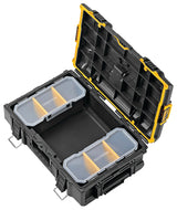DEWALT ToughSystem 2.0 Series DWST08165 Tool Box, 110 lb, Plastic, Black, 21-3/4 in L x 14-3/4 in W x 7 in H Outside