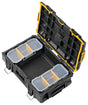 DEWALT ToughSystem 2.0 Series DWST08165 Tool Box, 110 lb, Plastic, Black, 21-3/4 in L x 14-3/4 in W x 7 in H Outside