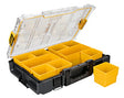 DEWALT ToughSystem 2.0 DWST08040 Full-Size Organizer, 44 lb, 21 in L, 14-5/8 in W, 5-1/8 in H, 10-Compartment