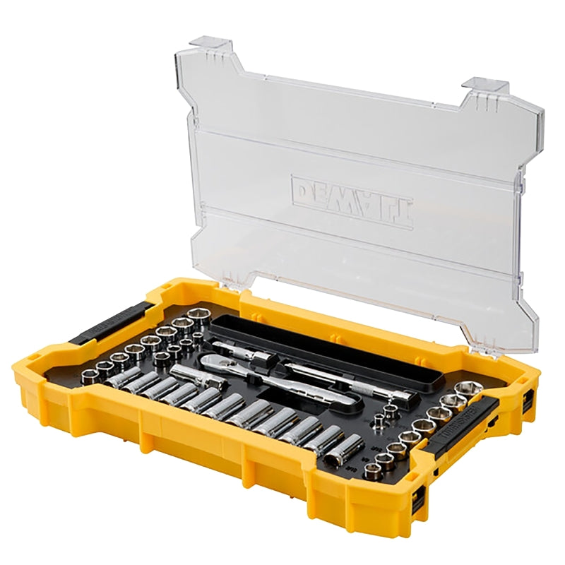 DEWALT DWMT45400 Socket Set, Chrome, Specifications: 3/8 in Drive