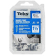 Teks 21424 Roofing Screw, 1-1/2 in L, Coarse Thread, Washer Head, Hex Drive, Sharp Point, Steel, Zinc-Plated, 100