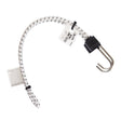 Keeper A06276Z Bungee Cord, 0.315 in Dia, 32 in L, Rubber/Steel, Black/White, Hook End