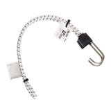 Keeper A06276Z Bungee Cord, 0.315 in Dia, 32 in L, Rubber/Steel, Black/White, Hook End