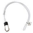 Keeper A06280Z Bungee Cord, 0.315 in Dia, 48 in L, Rubber/Steel, Black/White, Hook End