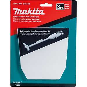 Makita T-03193 Cloth Vacuum Filter, 3/PK