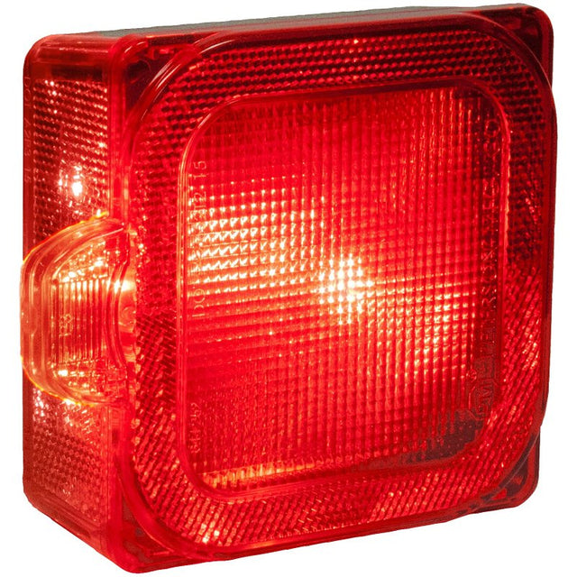 PM 844 Series V844L Tail Light, Combination, 5.38 in L, 4.61 in W, 4.61 in H, LED Lamp, Red, Red Housing