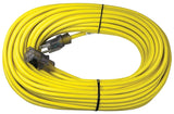 PowerZone ORP511835 Contractor Cord, 12 AWG Cable, 100 ft L, 15 A, 125 V, Yellow