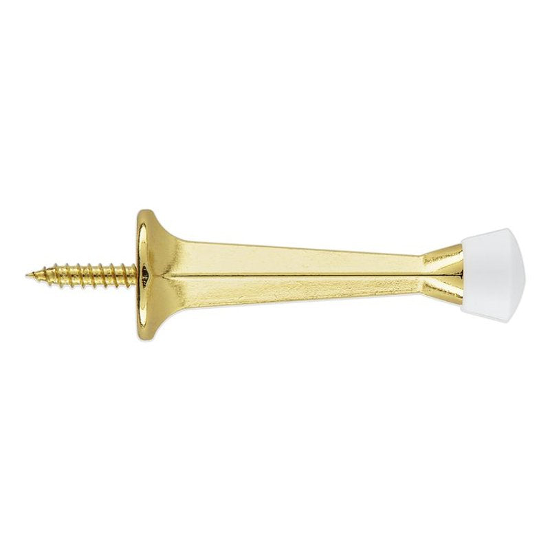 National Hardware V243 Series N830-536 Rigid Door Stop, 2-29/32 in Projection, Zinc, Brass
