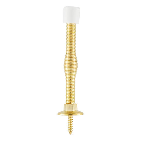 National Hardware N830-560 Utility Door Stop, 23/32 in Dia Base, 3 in Projection, Zinc, Brass