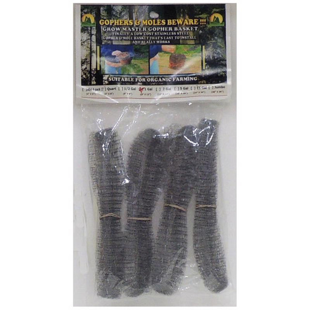 Grow Master 9 in. W Gray Stainless Steel Gopher Wire Basket
