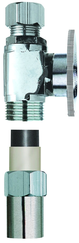 Plumb Pak PP20322LF Transition Valve, 1/2 x 3/8 in Connection, CPVC x Compression, Brass Body