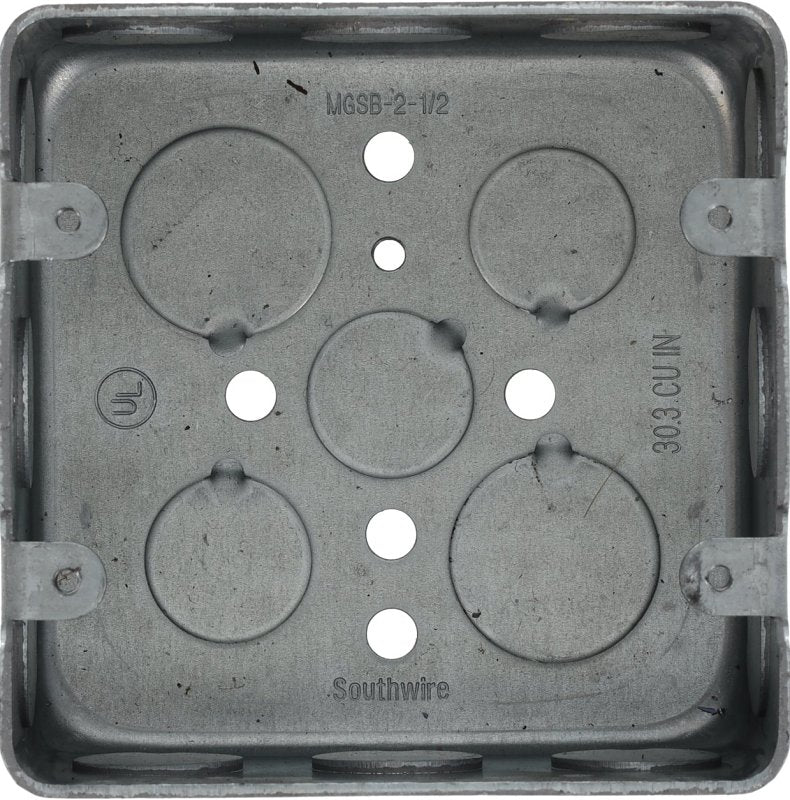 Southwire MGSB-2-1/2-UPC Switch Box, 2-Gang, Galvanized